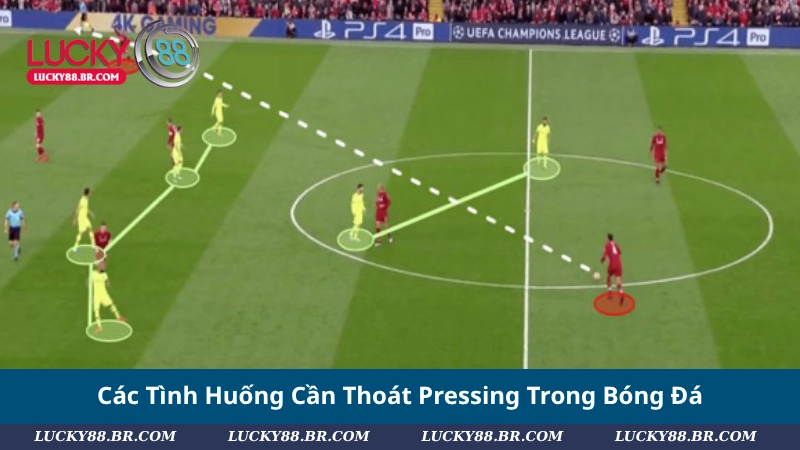Các Tình Huống Cần Thoát Pressing Trong Bóng Đá